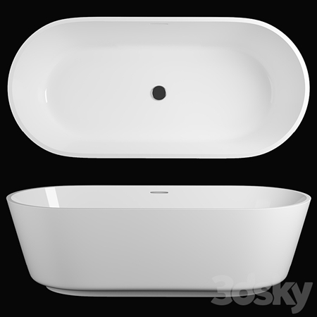 Freestyle Solid Surface Acrylic Resin Stone Freestanding Bath Tub KKR-B079